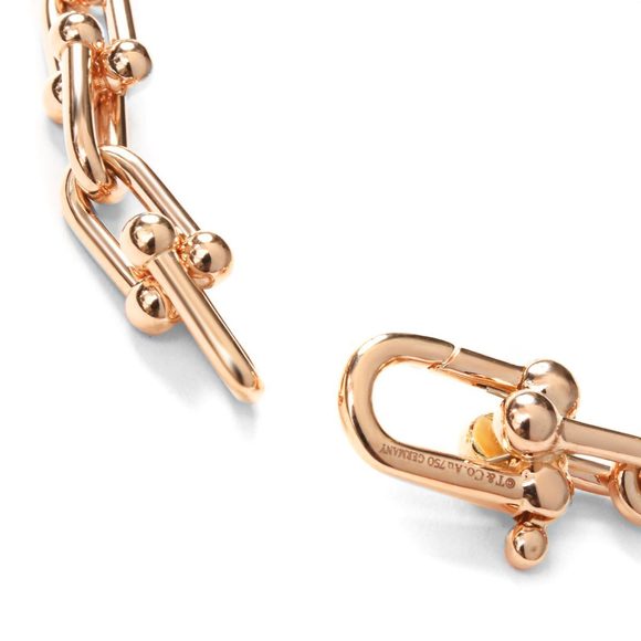 Tiffany Bracelet Small Link Large Chain Pink Gold Necklaces